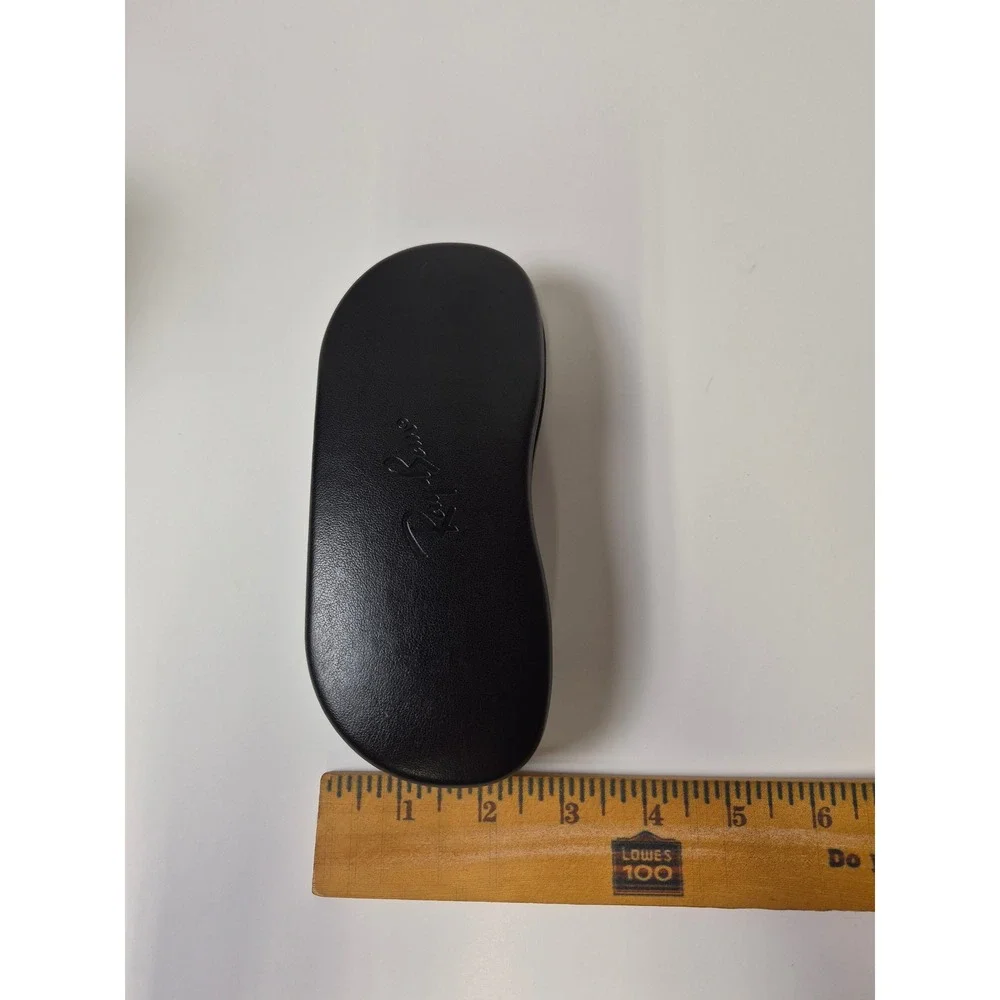 Ray-Ban Black Hard Clamshell Sunglasses Case with Cleaning Cloth Logo Embossed